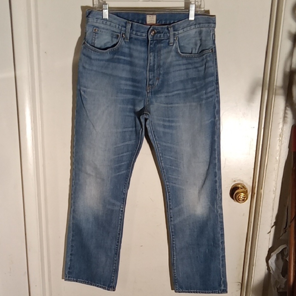 Men's Jeans No Stretch Some Distress Leg In Seam 29 In